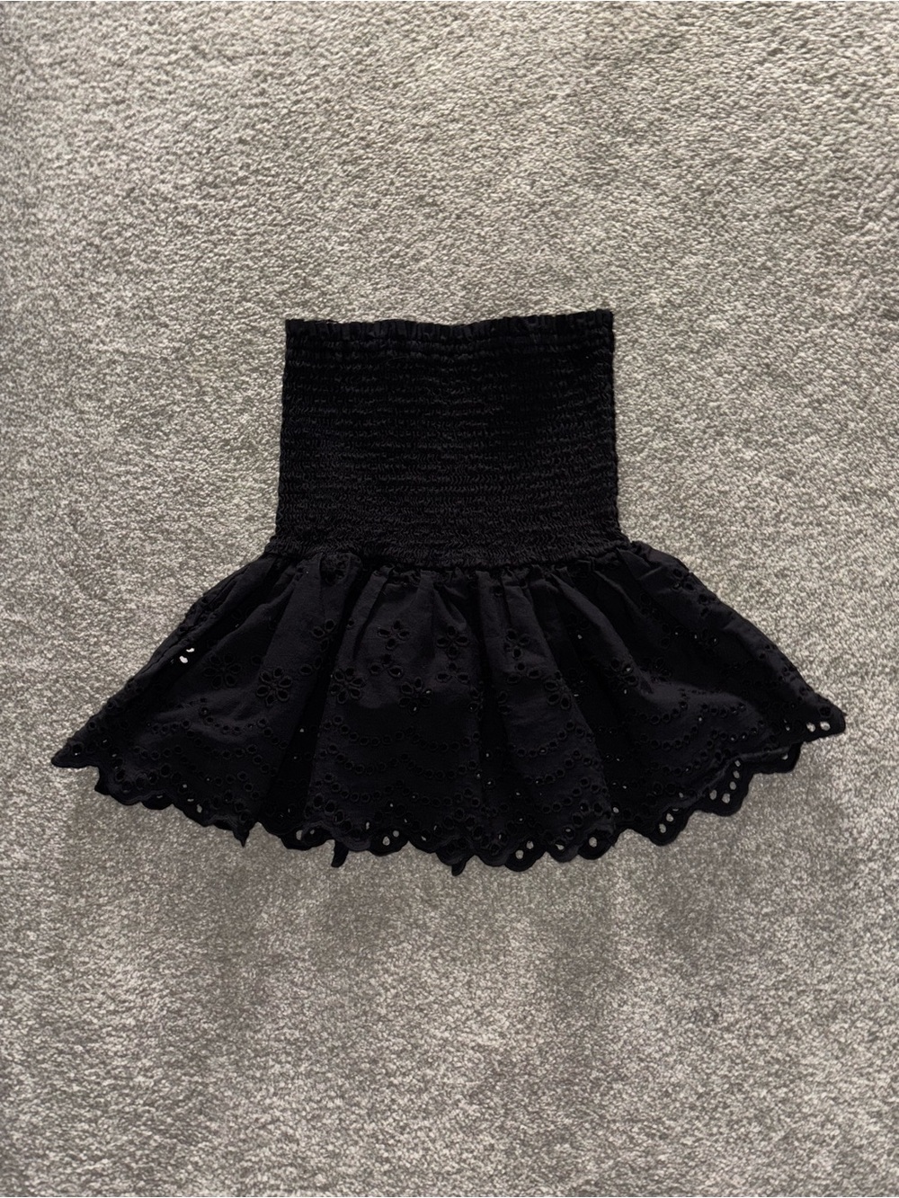 100% Cotton-Size S-Bluenotes Black Strapless Top or Mini Skirt